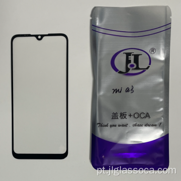 Tela de toque de vidro frontal para Xiaomi Mi A3